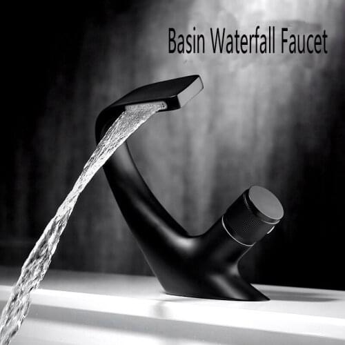 Faucet Bathroom Sink Faucets Hot Cold Water Mixer Crane Deck Mounted Single Hole Bath Tap
