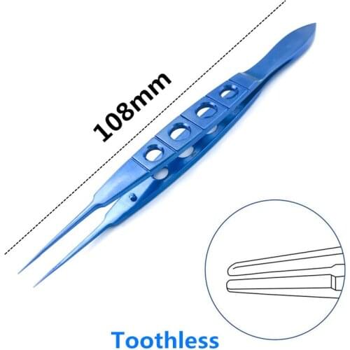 Titanium 108mm Straight Tying Forcep ophthalmic tweezers eye surgical instrument