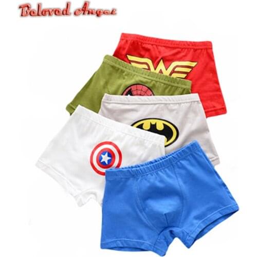 5pcs/lot Children Underwear Cartoon Boys Panties Cotton Boxer Children Briefs For Boy Shorts Baby Panties Kids Underwear 2-13 T