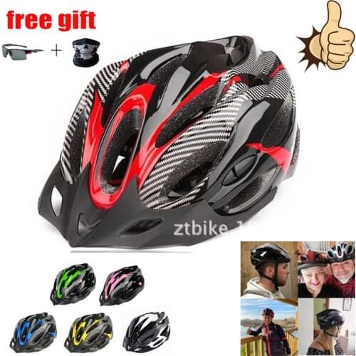 BIKEBOY Ultralight Road Bike Helmet Bicycle Helmets Men Women MTB Bike Riding Cycling Integrally-molded Helmet Sunglasses