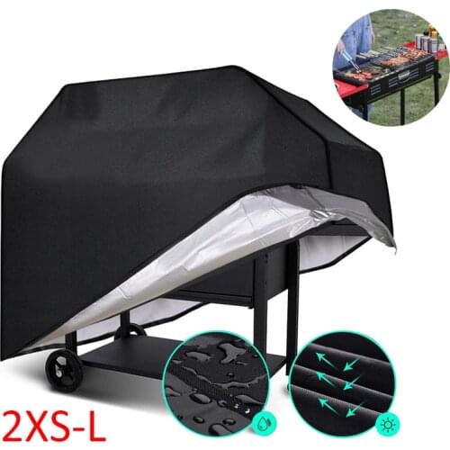 Windproof Garden Patio BBQ Grill Cover Outdoor Waterproof Barbecue Smoker Protector Heavy Duty Broil Grill Cover Accessories
