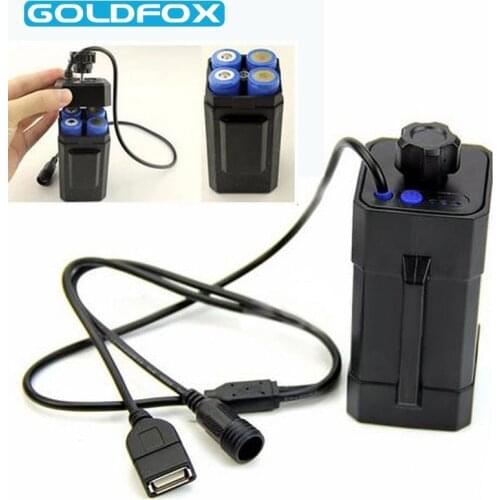 Waterproof 18650 Battery Box Case 18650 DIY Battery Pack 5V USB/8.4 VDC Dual Interface For Cell Phone Bicycle Lights