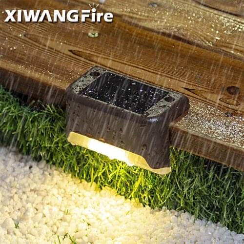 XIWANGFIRE Mini LED Solar Light Wall Stair Step Light Outdoor Waterproof Garden Landscape Step Wall Light 4-16 Solar Lights