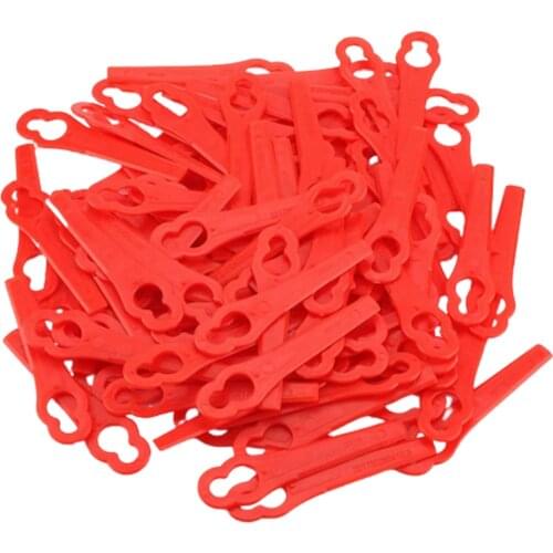 100 pcs plastic trimming scissors replacement knife set garden mower trimmer blade lawn mower lawn mower accessories tool parts