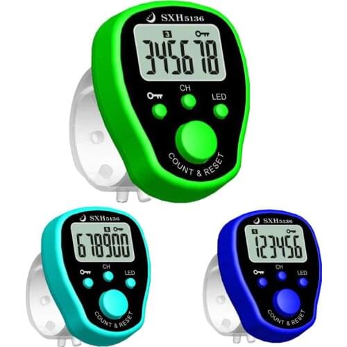 5 Channel Finger Counter LCD Electronic Digital Chanting Counters Tally Counter