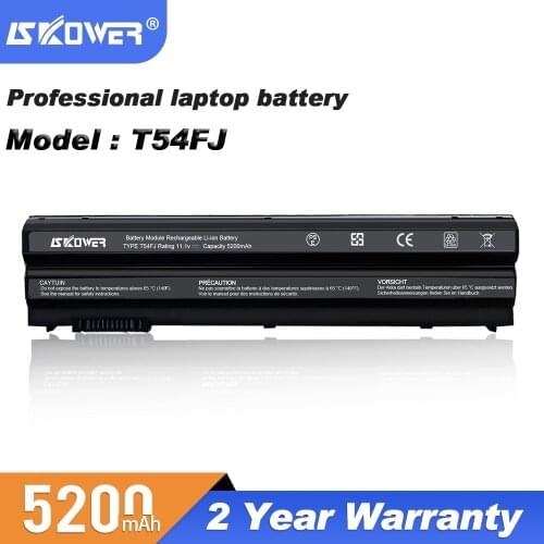 SKOWER 5200mAh T54FJ Battery For Dell Latitude E6420 E6430 E6520 Inspiron 5520 5720 7520 7720 Series M5Y0X 8858X Laptop Battery