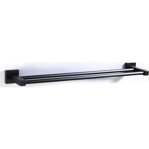 30/40/45/50/60/70/80/90/100cm Black Finish Stainless Steel Bathroom Accessory Single / Double Towel Bar Towel Rail Towel Holder