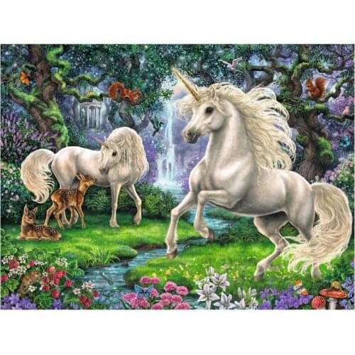 Animals diamond mosaic unicorn horse embroidery painting rhinestone wall stickers decoration diamond art needlework handcraft