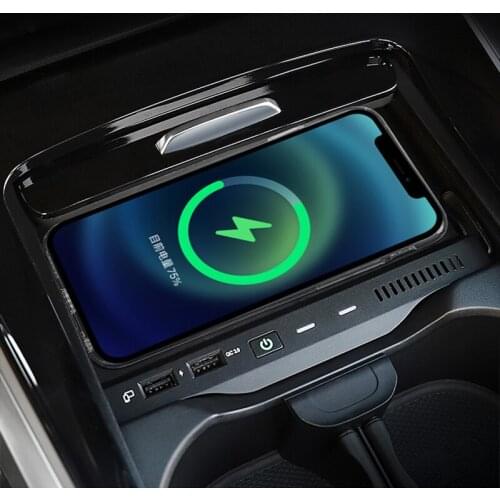 For Mercedes-Benz A B Class GLA GLB 2020-2021 Car Center Console QI Wireless Charger Fast Charge Phone Holder Charging Plate