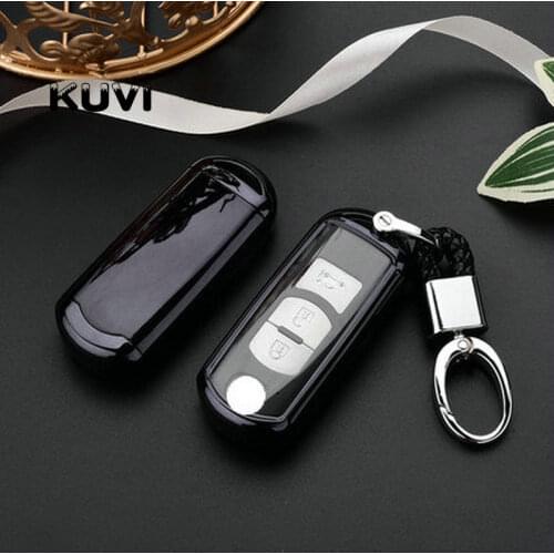 TPU+PC Car Remote Key Case Cover For Mazda 2 3 6 Axela Atenza CX-5 CX5 CX-7 CX-9 2015 2016 2017 Smart 2/3 Buttons