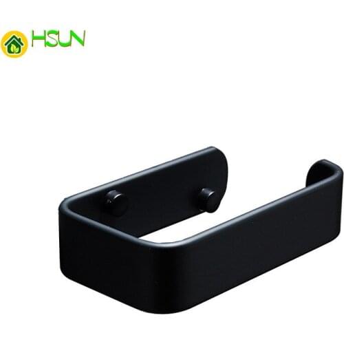 Black Toilet Paper Holder Space Aluminum Paper Towel holder WC Kitchen Paper Roll Holder Bathroom Hardware