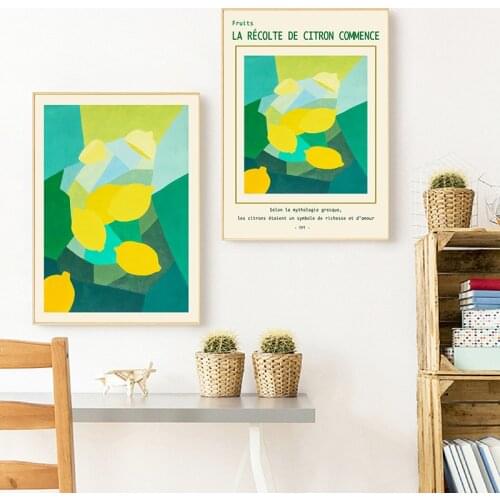 Picasso Yellow Lemon Oil Painting On Canvas Poster Mid Century Modern Wall Art Prints Kitchen Decorative Pictures for Home