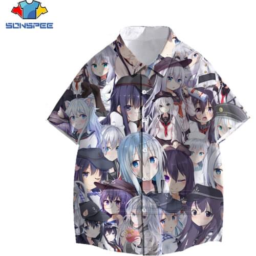 Kawaii Japan Anime Cartoon Boy Girl Loli Shirt 3D Print Many Characters Shirt Summer Casual Men Women Young Hawaiian Shirts Top