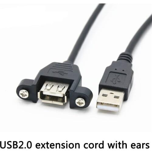 Computer Data Line USB 2.0 B Female Socket Panel Mount To USB B Male Printer Extension Cord with Ear Mount Extension Cable Wired