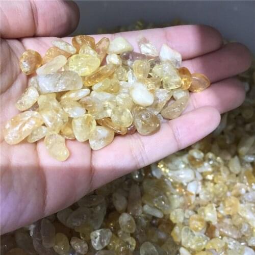 Beautiful natural stones and minerals citrine tumbled stone healing crystal for fish tank aquarium garden home decoration