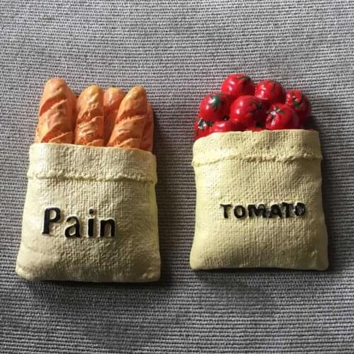 Creative Shooting Props Simulation Home Craft Mini Food Set Long Stick Bread Tomato Resin Decors Accessories Scale Miniatures