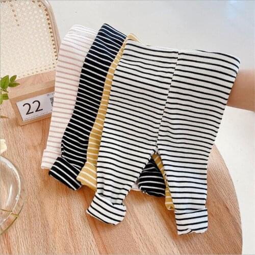 Baby Leggings Girls Spring New Striped Casual Pants Wear 1 Year Old 3 Babies All-match Long Pants