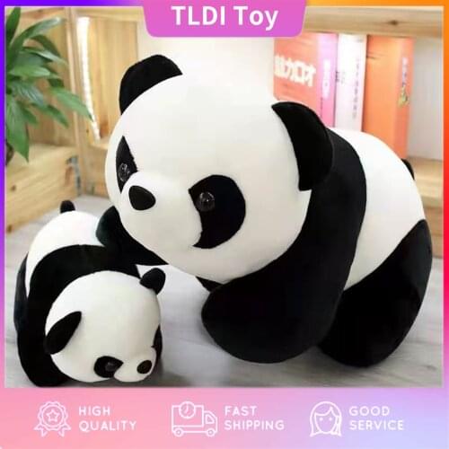 Cute Panda Stuffed Plush Dolls Xmas Gift Kawaii Toys Big Animal Sleeping Pillow Soft Cotton Panda Cushion Party Toy Home Decor