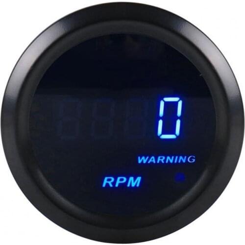 52mm 12V Multifunctional Vacuum RPM Gauge Digital Speed Meter Vehicle Car Accessories
