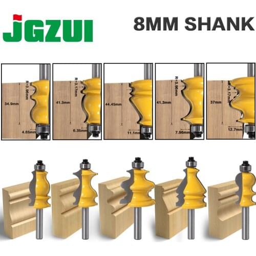 8mm Shank Casing & Base Molding Router Bit Set CNC Line knife Woodworking cutter Tenon Cutter for Woodworking Tools