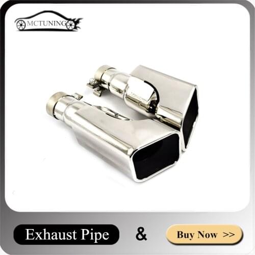 1 Pair Car Part Exhaust Pipe Nozzles For Land Rover Range Rover Sport Gasoline Silver Stainless Steel Muffler Tip Tailpipe