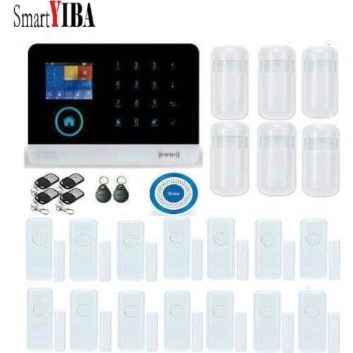 SmartYIBA iOS Android APP Application WIFI Alarm System With Wireless siren Door Window Sensor Wireless GSM Alarmes Kits