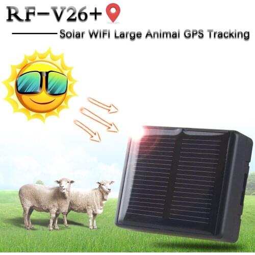 RF-V26+ Solar GPS Tracker Cow GPS Pet Tracker GSM GPS Locator Waterproof IP66 With Geofence Free Web APP Tracking Device