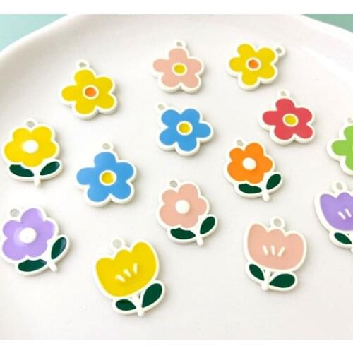 Fresh and cute little flower pendant jewelry material diy earrings headdress childrens spring and summer clothing pendant