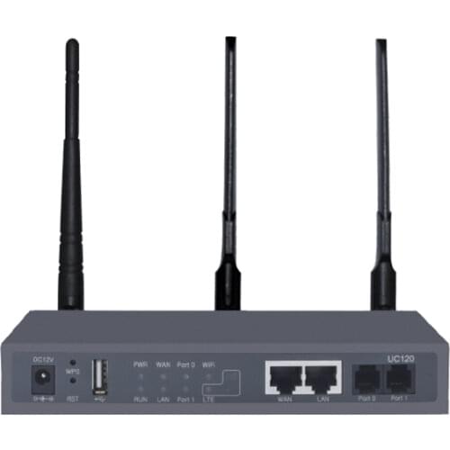 UC120 is a VoIP PBX phone system Dinstar IP PBX Support 60 SIP users and 15 concurrent calls ,1 LTE / GSM 1 FXS 1 FXO