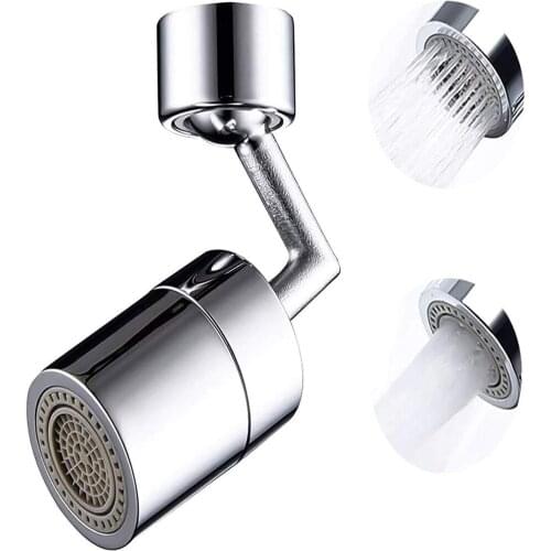 Universal Splash Filter Faucet,720° Rotatable Faucet Sprayer Head with Durable Copper & ABS, Anti-Splash, Oxygen-Enriched Foam