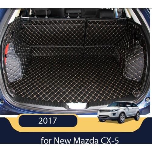 High quality Special car trunk mats for New Mazda CX-5 2017 waterproof cargo liner mats boot carpets for CX5 2018 black color