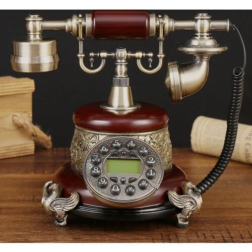 Ye are the top antique family retro European Garden telephone Decoration home art rustic phone household backlit