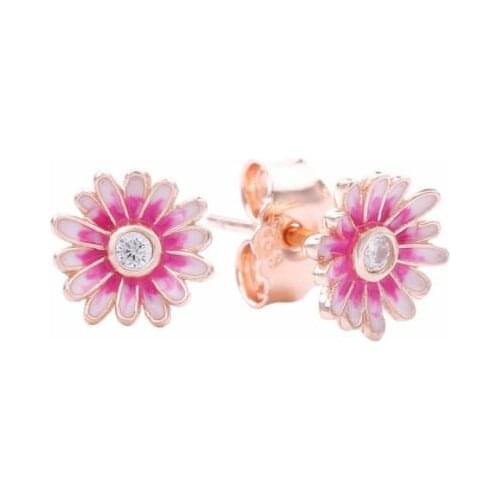 Flower Square Sparkle Honeycomb Hexagon Pandora Earring 925 Sterling Silver Earring Studs For Women Gift DIY Jewelry