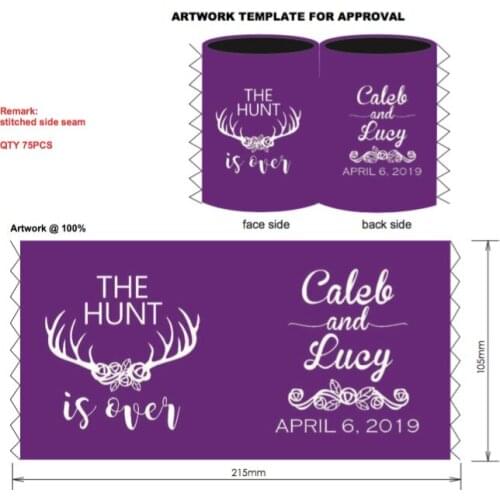 100pcs/lot Neoprene Stubby Holders With Personalised Design Printed Stubby Beer Cooler Bags For Wine Food Cans Beer Bottle