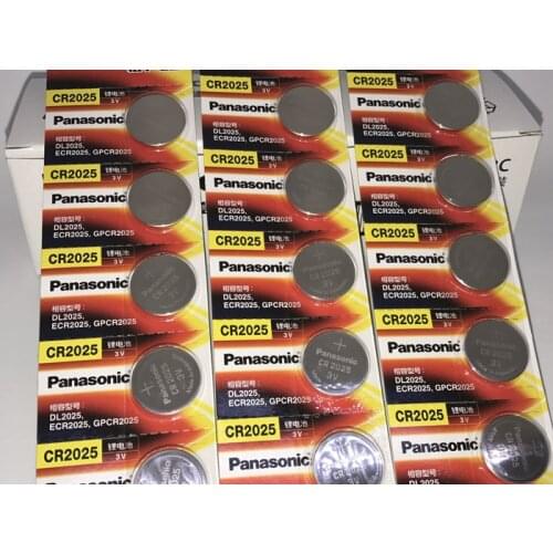20pcs/lot Panasonic CR2025 3V Button Cell Coin Battery for Watch Toys Computer Calculator Control CR 2025 Batteries