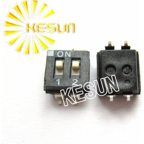FREE SHIPPING 10PCSx 100% Original EAD102 2P 2.54mm Black SMD DIP Switch EAD102EZ