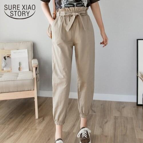 Joggers Women Pants Casual Spring Summer Fashion 2021 Loose High Waist Streetwear Solid Harem Pants Pencil Trousers 8519 50