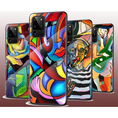 Tempered Glass Cover Picasso abstract Art For Samsung Galaxy S21 Ultra Plus 5G M51 M31 M21 Phone Case
