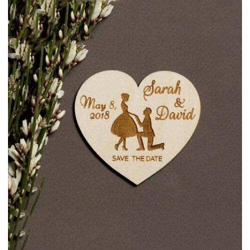 Wooden save the date magnet, wedding stationery, Wedding invitations rustic, rustic save the date, save the date