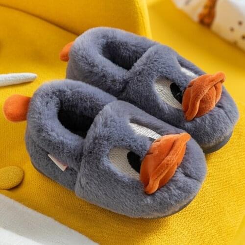 Baby Flip Flop Slipper House Indoor Shoes Kids Boys Winter Slides Children Girls Cute Cartoon Duck Floor Warmer Child Toddler