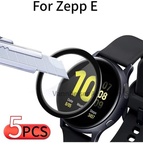 20D Curved Screen Protector Film For Zepp E A1935 Circle A1957 Square Full Coverage PMMA+PET Soft Anti-Scratch Watch Films Cover
