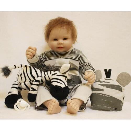 20" Fashion Girl Boy Doll Reborn Bebe Reborn Full Body Silicone Vinyl can Enter Water Bath Doll Toys Bebe Gift Reborn Realista