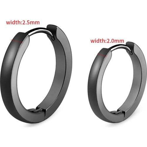Gold Small Hoop Earrings Clips On Ears Buckle Round Ring Earrings Trend For Men Womens Accessories Stainless Steel Jewelry