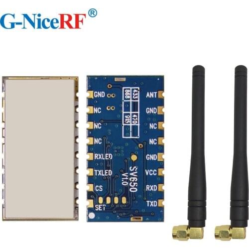 2pcs/lot SV650 TTL 433MHz Embeded 3km Long Distance Wireless Digital Transceiver Module For Security Remote Control System