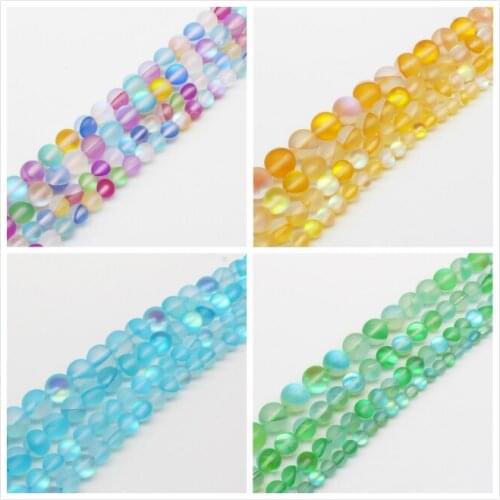Frost Synthetical Moonstone 6-12mm Round Beads 15" 10colors,For DIYJewelry making!We provide mixed wholesale for all items