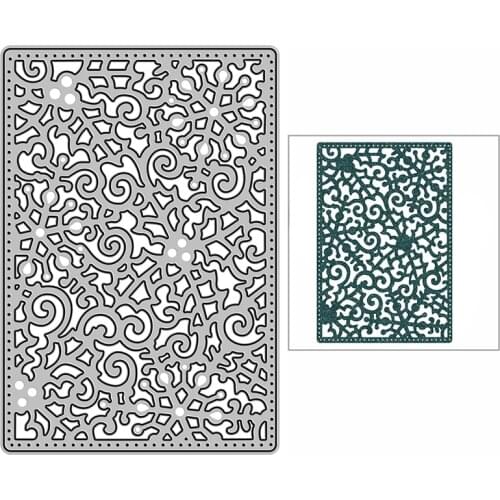 New Leaves Snowflakes Rectangle Craft Embossing Mold 2021 Metal Cutting Dies for DIY Decorative Scrapbooking Album Card Making