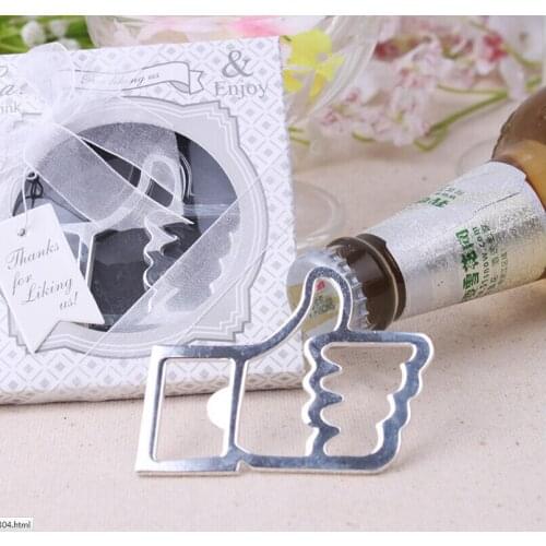 Wholesale 200 PCS Wedding Gifts 'Like For Loves' Collection Thumbs Up Bottle Opener Free Shipping