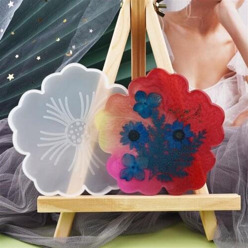 Flower Coaster Silicone Mold Resin Casting Molds For DIY Crystal Epoxy Resin Coaster Home Decoration Handmade Tools Mould
