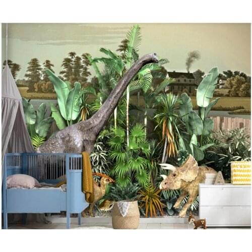 Custom photo 3d wallpaper HD tropical rainforest dinosaur plants background home decor living room wallpaper for walls 3 d