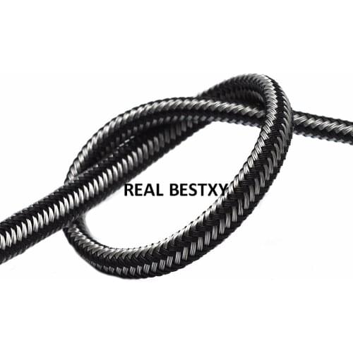 REAL BESTXY 5m/lot 9*6mm flat wide stainless steel braided cords for jewelry making steel strings for bangle diy findings